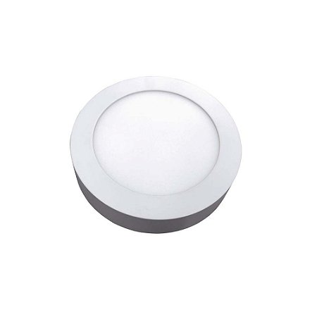 Painel Led de Sobrepor 6W 3000K Bivolt Redondo Branco Bronzearte