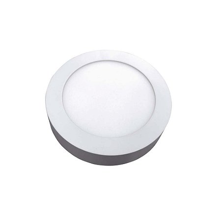 Painel Led de Sobrepor 6W 6500K Bivolt Redondo Branco Bronzearte