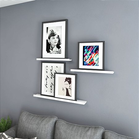 Porta Quadros Decorativo com Fixação Invisível 10x60cm Multivisão