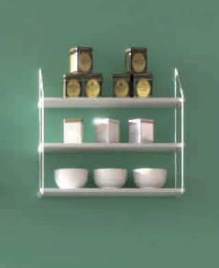 Prateleira Tripla com Suporte Aramado 20x60cm Multivisão