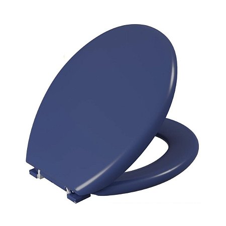 Assento Sanitário Oval Almofadado Azul Brilhante Astra