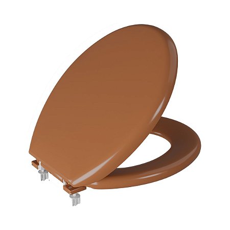 Assento Sanitário Oval Almofadado Caramelo Astra