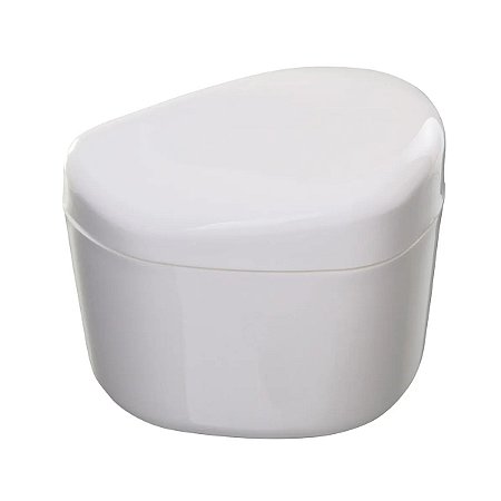 Porta algodão Plástico de Mesa Branco KBB1/PA Astra