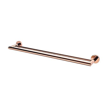 Toalheiro Barra Duplo Loren Loft Rose Gold Lorenzetti