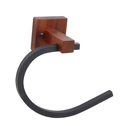 Porta Toalha de Rosto Madeira e Alumínio Sicwood Luxo 25943 - Sicmol