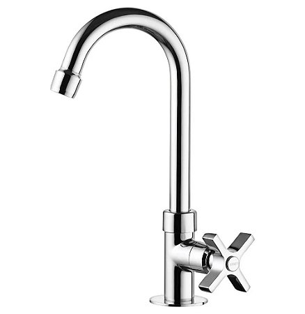 Torneira LorenClub de Mesa para Lavatório Bica Alta Cromado Lorenzetti