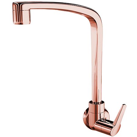 Torneira para Cozinha de Parede Bica Móvel Rose Gold Lorenzetti