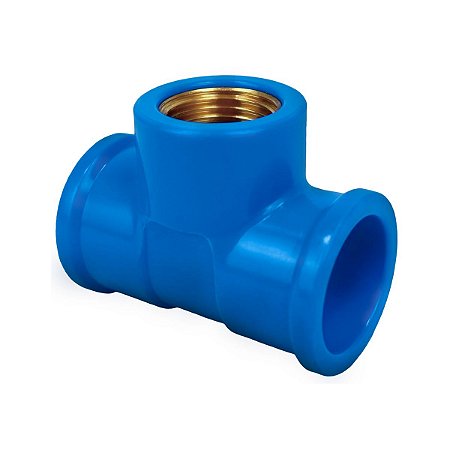 Te Azul Soldável c/ Bucha de Latão 25mm x 3/4 Krona