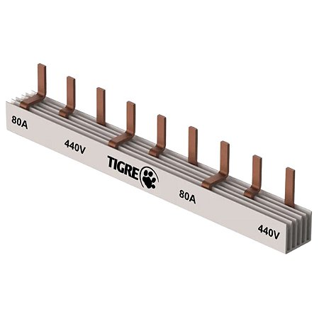 Barramento Fase Trifásico 9 Ligações Din 80A 440V 37430820 Tigre