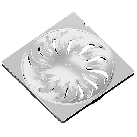 Grelha Abre e Fecha Quadrada 100MM Cromada 27502318 Tigre