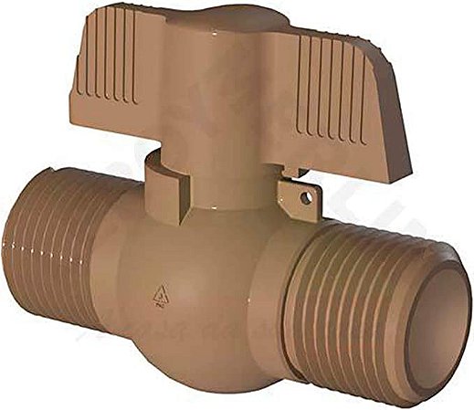 Registro Esfera Em Pvc 3/4" Para Cavalete Tigre