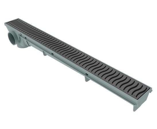 Ralo Linear 50cm com Grelha Cinza Tigre