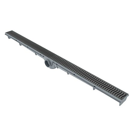 Ralo Linear Com Grelha Cinza 90cm Tigre