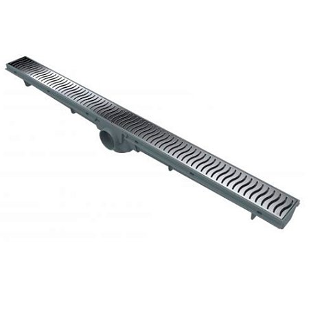 Ralo Linear 90cm Com Grelha Cromada Tigre