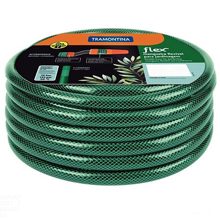 Mangueira Flex PVC 3 Camadas 20M Verde com Engate e Esguicho 79172200 Tramontina