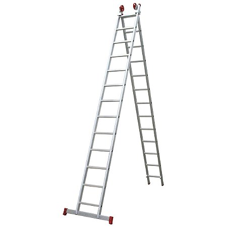 Escada Extensível 13x2 26 Degraus 6,68M Alumínio Botafogo