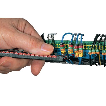 Marcador Millenium Anilhas Gravadas MHG2/5 Número 6 Azul com 100 Peças Hellermann