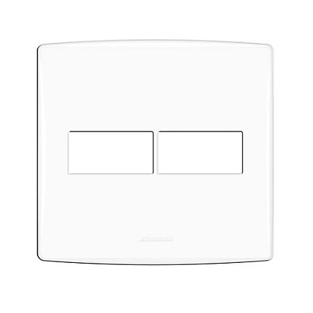 Placa 4x4 para 2 Módulos Bianco Pro Branco Alumbra
