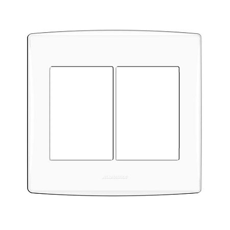 Placa 4x4 para 6 Módulos Bianco Pro Branco Alumbra
