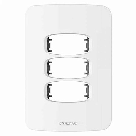 Placa 4x2 para 3 Módulos Gracia Branco Alumbra