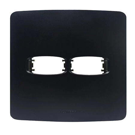 Placa 4x4 para 2 Módulos Gracia Maxx Black Alumbra