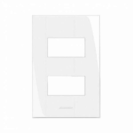 Placa 4x2 para 2 Módulos Alumbra Inova Pro Branco Alumbra