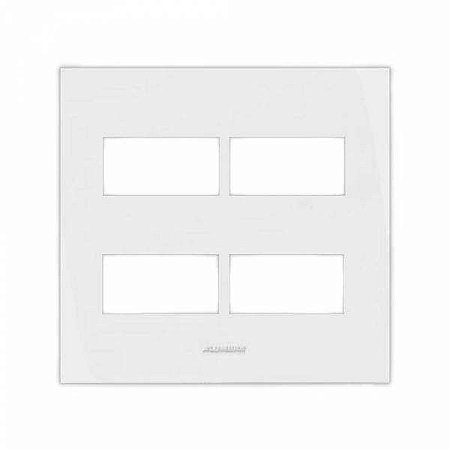 Placa 4x4 para 4 Módulos Inova Pro Branco Alumbra