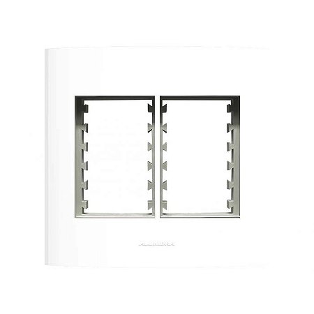 Placa 4x4 para 6 Módulos Inova Pro Branco Alumbra