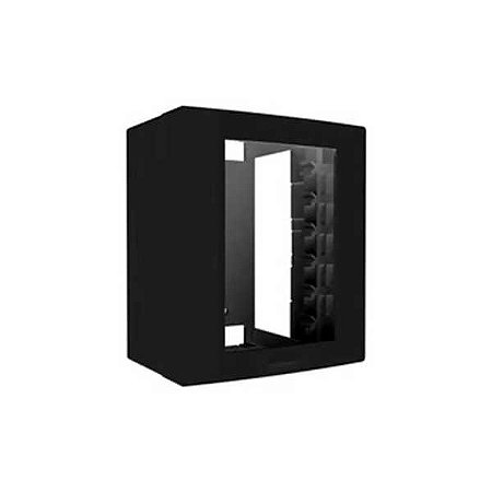 Caixa de Sobrepor para 3 Módulos Inova Pro Class Black Piano Alumbra