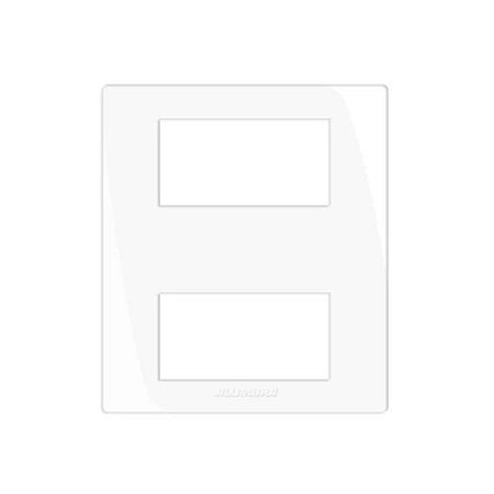 Placa para Embutir em Móveis 2 Módulos Pro Branco Alumbra