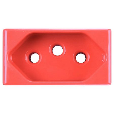 Módulo Tomada 2P+T 20A 25V Vermelho 57115039 Tramontina