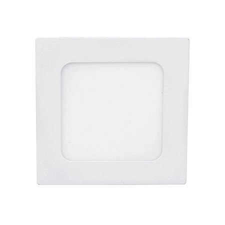 Painel Led de Embutir 6W 3000K Bivolt Quadrado Branco RL22064BC Bronzearte