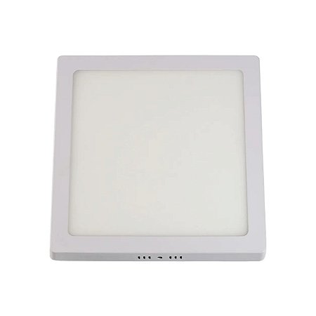 Painel Slim Led de Embutir 12W 3000K Bivolt Quadrado Branco Bronzearte