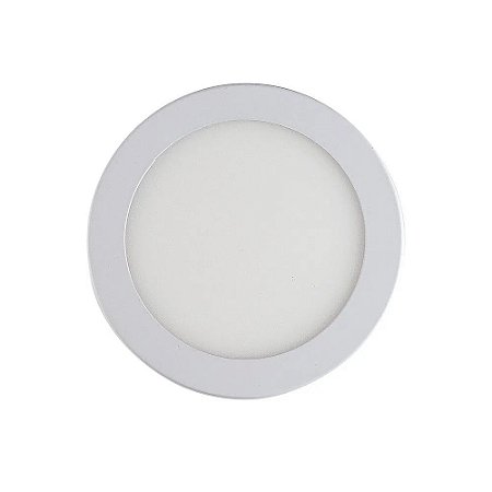 Painel Slim Led de Embutir 12W 3000K Bivolt Redondo Branco Bronzearte