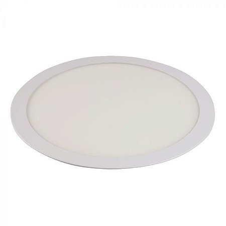 Painel Slim Led de Embutir 18W 4000K Bivolt Redondo Branco Bronzearte