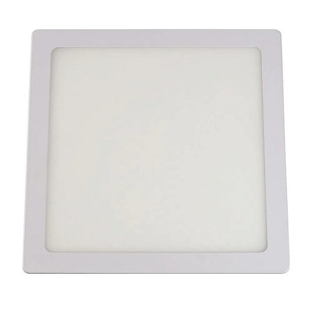 Painel Slim Led de Embutir 24W 6500K Bivolt Quadrado Branca Bronzearte