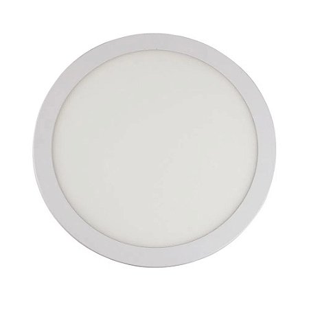 Painel Slim Led de Embutir 24W 6500K Bivolt Redondo Branca Bronzearte