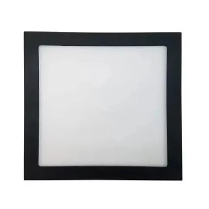 Painel Led de Embutir 24W 6500K Bivolt Quadrado Preta Bronzearte