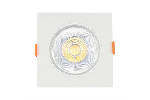 Spot Easy Led de Embutir 5W 6500K Bivolt Quadrado Amarelo Bronzearte