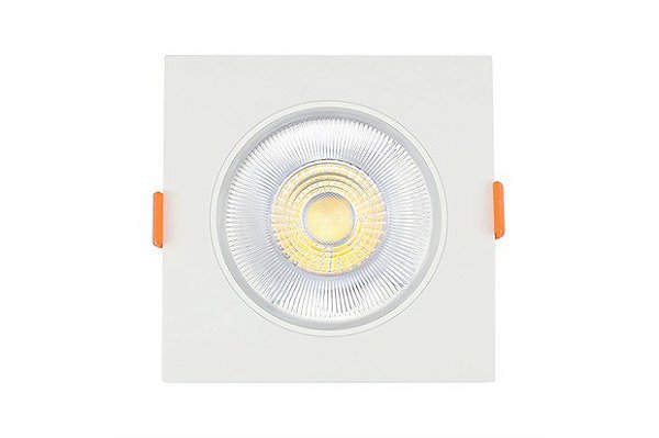 Spot Easy de Embutir LED 7W 3000K Bivolt Quadrado Branco Bronzearte