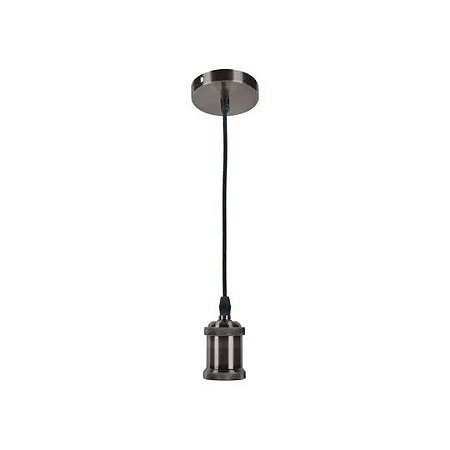 Pendente Decor 1 Lâmpada 15W Metal Preto Bronzearte