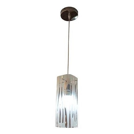 Pendente Luminária First Zebrado Fosco 1 Lâmpada E27 Bronzearte