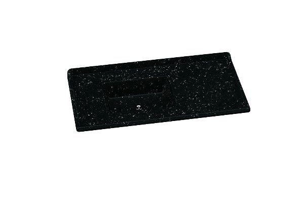 Pia de Mármore Sintético Standart 100cm Pedra Escura 5042-08 Rorato