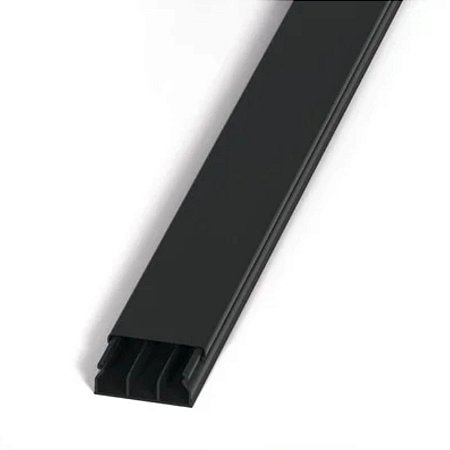 Canaleta de PVC Minicanal com Divisória 50x20x2000 Sem Adesivo Preta Hellermann