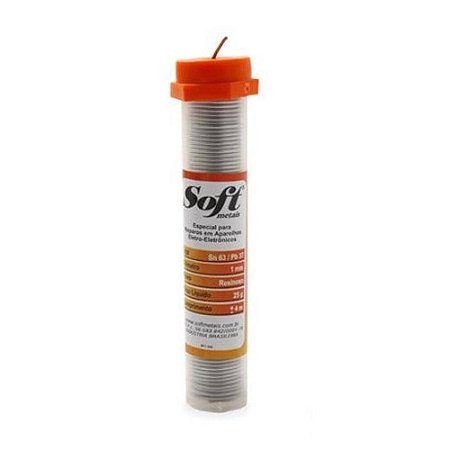 Estanho Para Solda Tubo Fio 1mm 25gr -  Soft