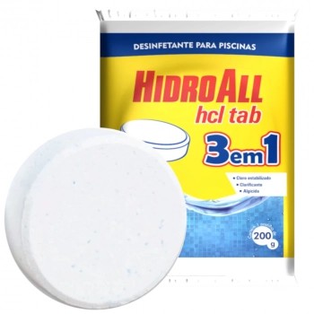 Pastilha de Cloro Estabilizado 200g 3 em 1 - Hidroall