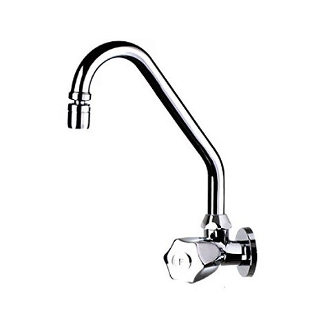 Torneira para Cozinha de Parede com Bica Móvel 1/4 de Volta com Arejador Articulado 2169 C72 Carneiro
