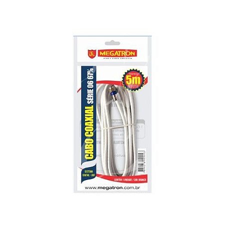 Kit Cabo com Conector 5 Metros RGC 59 - Megatron