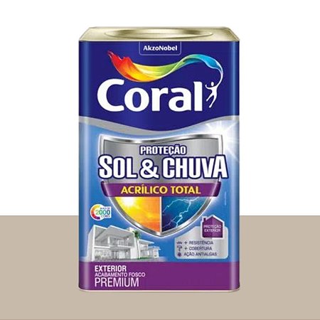 Tinta Sol e Chuva Fosca Acrílico Total Bronze Lenda 18L - Coral