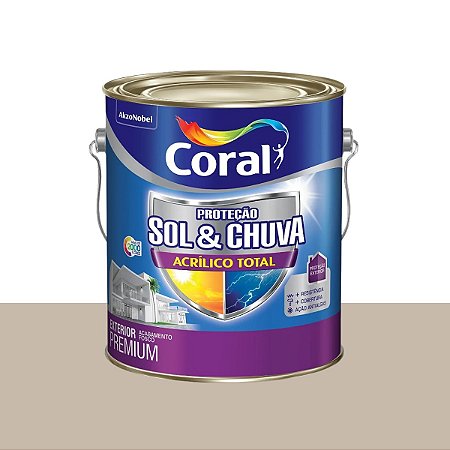 Tinta Sol e Chuva Fosca Acrílico Total Bronze Lenda 3,6L - Coral